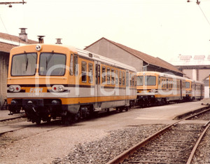 Fotografia d epoca originale 1980 ca FNM Ferrovie Nord Milano Treno EA 870 02 in deposito Fotografia 1