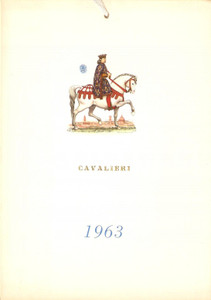 Oggetto da collezione cartaceo 1963 MILANO Casa MAMMA DOMENICA Calendario Cavalieri ILLUSTRATO 1