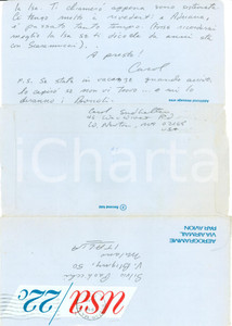 Autografo originale 1976 NEW YORK USA Jazzista Carol SUDHALTER a Silvio PAOLICCHI AUTOGRAFO 1