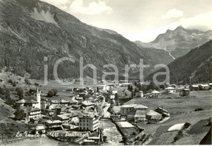 Cartolina originale da collezione 1955 ca LA THUILE AO Panorama generale con torrente Cartolina postale FG NV 1