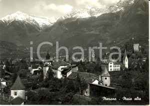 Cartolina originale da collezione 1952 MERANO BZ Veduta frazione MAIA ALTA Cartolina FG VG 1