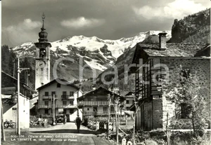 Cartolina originale da collezione 1952 GRESSONEYLATRINITE LocalitÃ  TACHE Albergo CASTORE Cartolina ANIMATA FG VG 1