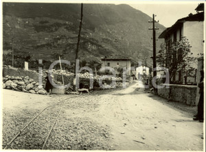 Fotografia d epoca originale 1932 BERGAMO Lavori sulla Strada Statale n°42 del TONALE e della MENDOLA Foto 1