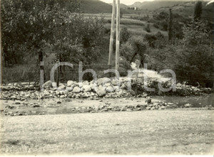 Fotografia d epoca originale 1935 ca TRESCORE BALNEARIO BG Campagna su Strada Statale 42 TONALEMENDOLA Foto 1