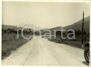 Fotografia d epoca originale 1932 BERGAMO Strada Statale nÂ°42 del TONALE e della MENDOLA e campi Fotografia 1