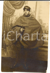 Fotografia d epoca originale 1917 PIACENZA 25° Fanteria BRIGATA BERGAMO Ufficiale Gino ROSSI con la sigaretta 1