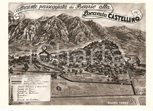 Cartolina originale da collezione 1955 DARFO BOARIO TERME BS Cartina per Locanda CASTELLINO Ilustrata Cartolina 1