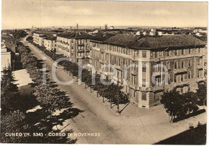 Cartolina originale da collezione 1954 CUNEO Veduta aerea Corso IV Novembre Cartolina FG VG 1
