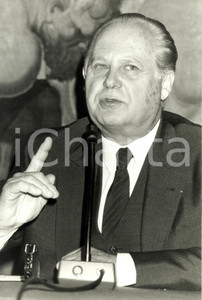 Fotografia d epoca originale 1987 FRANCE Jean CLUZEL au cours de sa ConfÃ©rence de Presse Photographie 1