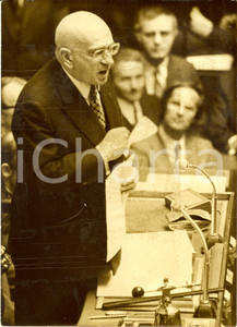 Fotografia d epoca originale 1973 PARIS F Edgar FAURE discours AssemblÃ©e Nationale ENDOMMAGE Photograph 1