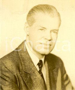 Fotografia d epoca originale 1945 ca USA Harlan Henthorne HATCHER Author and Professor Literature Photograph 1