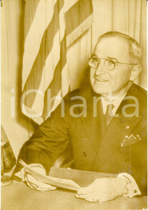 Fotografia d epoca originale 1945 WASHINGTON USA Harry TRUMAN annuncia resa GERMANIA Fotografia 1