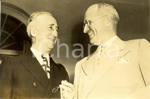 Fotografia d epoca originale 1945 USA Harry TRUMAN con James Francis BYRNES Segretario di Stato Fotografia 1