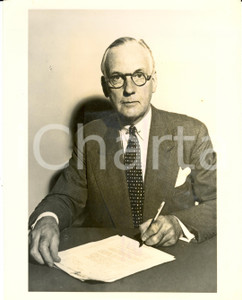 Fotografia d epoca originale 1947 USA Richard ALLEN Administrator Program for aid to wardevastated countries 1