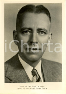 Fotografia d epoca originale 1950 ca USA Irving MCNEIL IVES Republican Senator from NEW YORK Photograph 1