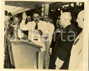 Fotografia d epoca originale 1949 PORT JUAN Luis MUNOZ MARIN first elected Governor of PUERTO RICO Photo 1