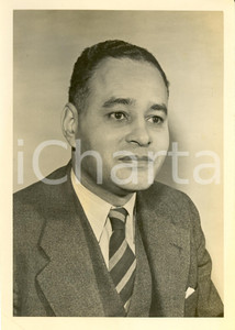 Fotografia d epoca originale 1950 ca USA? Ralph JOHNSON BUNCHE United Nations Mediator for PALESTINE Photo 1