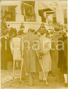 Fotografia d epoca originale 1945 WASHINGTON USA Franklin DELANO ROOSEVELT addresses to disabled veterans 1