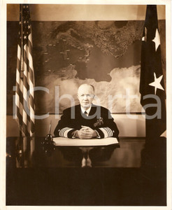 Fotografia d epoca originale 1950 ca USA Admiral Robert CARNEY Commanderinchief NATO Forces Southern europe 1