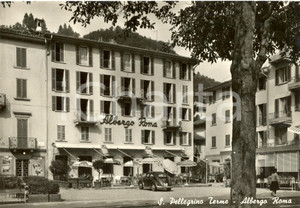 Cartolina originale da collezione 1966 SAN PELLEGRINO TERME BG Piazza Marconi ALBERGO ROMA MAGGIOLONE Cartolina 1