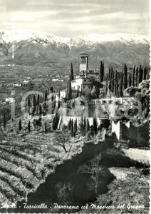 Cartolina originale da collezione 1960 ASOLO TV Veduta di Torricella e Monte Grappa Cartolina postale FG VG 1
