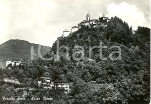 Cartolina originale da collezione 1954 VARALLO SESIA VC Sacro Monte Cartolina con veduta dal basso  FG VG 1