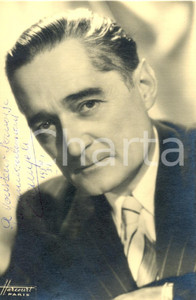 Autografo originale 1950 AndrÃ© BAUGE  Baritono e librettista Fotografia con AUTOGRAFO 1