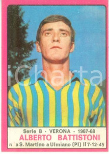 Oggetto da collezione cartaceo PANINI CALCIATORI 19671968 Figurina valida Alberto BATTISTONI Serie B VERONA 1