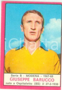 Oggetto da collezione cartaceo PANINI CALCIATORI 19671968 Figurina valida Giuseppe BARUCCO Serie B MODENA 3 1