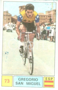 Oggetto da collezione cartaceo PANINI  SPRINT 1971 Figurina Gregorio SAN MIGUEL 73 Ciclismo Sponsor KAS 1