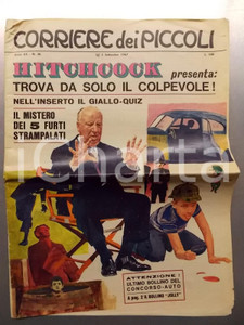 Giornale, rivista storica 1967 CORRIERE DEI PICCOLI Giallo  Quiz HITCHCOCK  Rivista ILLUSTRATA 1