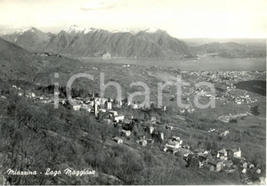 Cartolina originale da collezione 1958 MIAZZINA VB Veduta panoramica  LAGO MAGGIORE Cartolina postale FG VG 1
