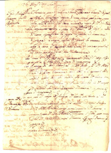 Documento originale, autentico 1749 SORRENTO Nicola FIORENTINO costruisce peschereccio con legna di qualitÃ  1