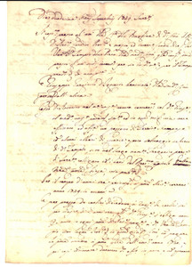 Documento originale, autentico 1749 SORRENTO Chiesa SANTA MARIA DELLA PIETA  affitta querceto a GARGIULO 1