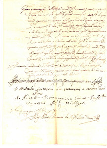 Documento originale, autentico 1749 SORRENTO Contratto Francesco TROISE e Domenico CARDINALE per acquisto pesce 1