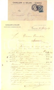 Manoscritto, lettera originale 1914 GENOVA Ditta CAVALLERI & SOLARI Importazione e commercio del caffÃ¨ Lettera 1