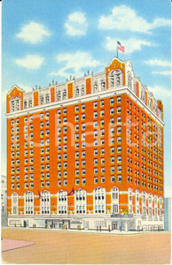 Cartolina originale da collezione 1930 ca KANSAS CITY, MISSOURI USA Hotel PRESIDENT Cartolina ILLUSTRATA FP NV 1