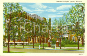 Cartolina originale da collezione 1940 ca JOPLIN, MISSOURI USA FREEMAN Hospital Postcard FP NV 1