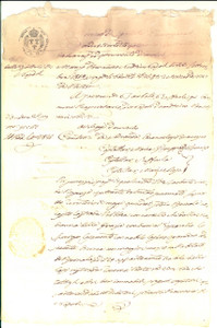 Documento originale, autentico 1824 NAPOLI PISCINOLA Raffaele BARBATO chiede iscrizione su terreno di debitore 1