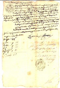 Documento originale, autentico 1824 NAPOLI Notifica Giovanni Maria CHIERAZZI a Luigi SUAREZ ereditÃ  CARNEVALE 1