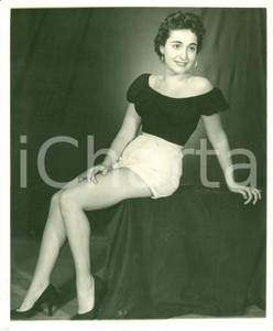 Fotografia d epoca originale 1955 ca NORTH CAROLINA USA U.S.A.F. Pinup tacchi a spillo shooting fotografico 1