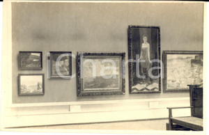 Fotografia d epoca originale 1930 ca MILANO ? Mostra d Arte  Veduta di sala espositiva Cartolina FP VG 1