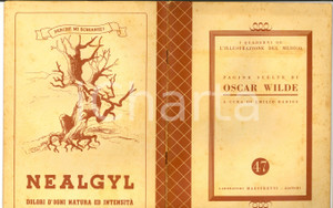 Materiale pubblicitario d’epoca 1940 Emilio RADIUS Pagine scelte di Oscar WILDE  Laboratori MAESTRETTI 1