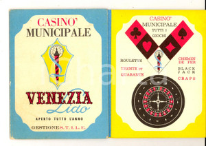 Materiale pubblicitario d’epoca 1964 VENEZIA LIDO Opuscolo pubblicitario del CASINO  MUNICIPALE 1