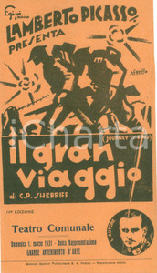 Materiale pubblicitario d’epoca 1931 MILANO TEATRO COMUNALE Lamberto PICASSO presenta IL GRAN VIAGGIO Opuscolo 1