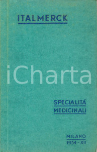 Materiale pubblicitario d’epoca 1934 MILANO Stabilimenti ITALMERCK Specialità medicinali CON TAVOLA 1