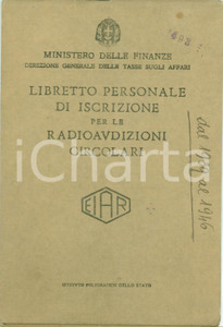 Documento originale, autentico 19381942 SAN GIORGIO A CREMANO NA Radioaudizioni circolari Bruno VENANZI 1