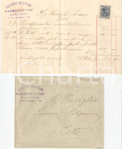 Documento originale, autentico 1928 RACCONIGI CN Sebastiano BALLADORE Fabbriferrai Fattura commerciale 1