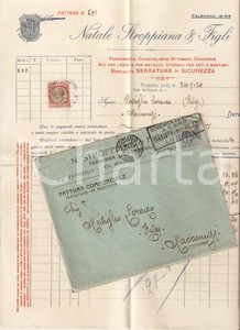Documento originale, autentico 1929 TORINO Natale STROPPIANA ferramenta chincaglierie serrature ILLUSTRATA 1