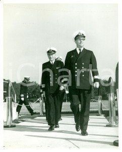 Fotografia d epoca originale 1965 PENSACOLA FLORIDA U.S. NAVY Contrammiraglio danese HELMS Naval Air Station 1